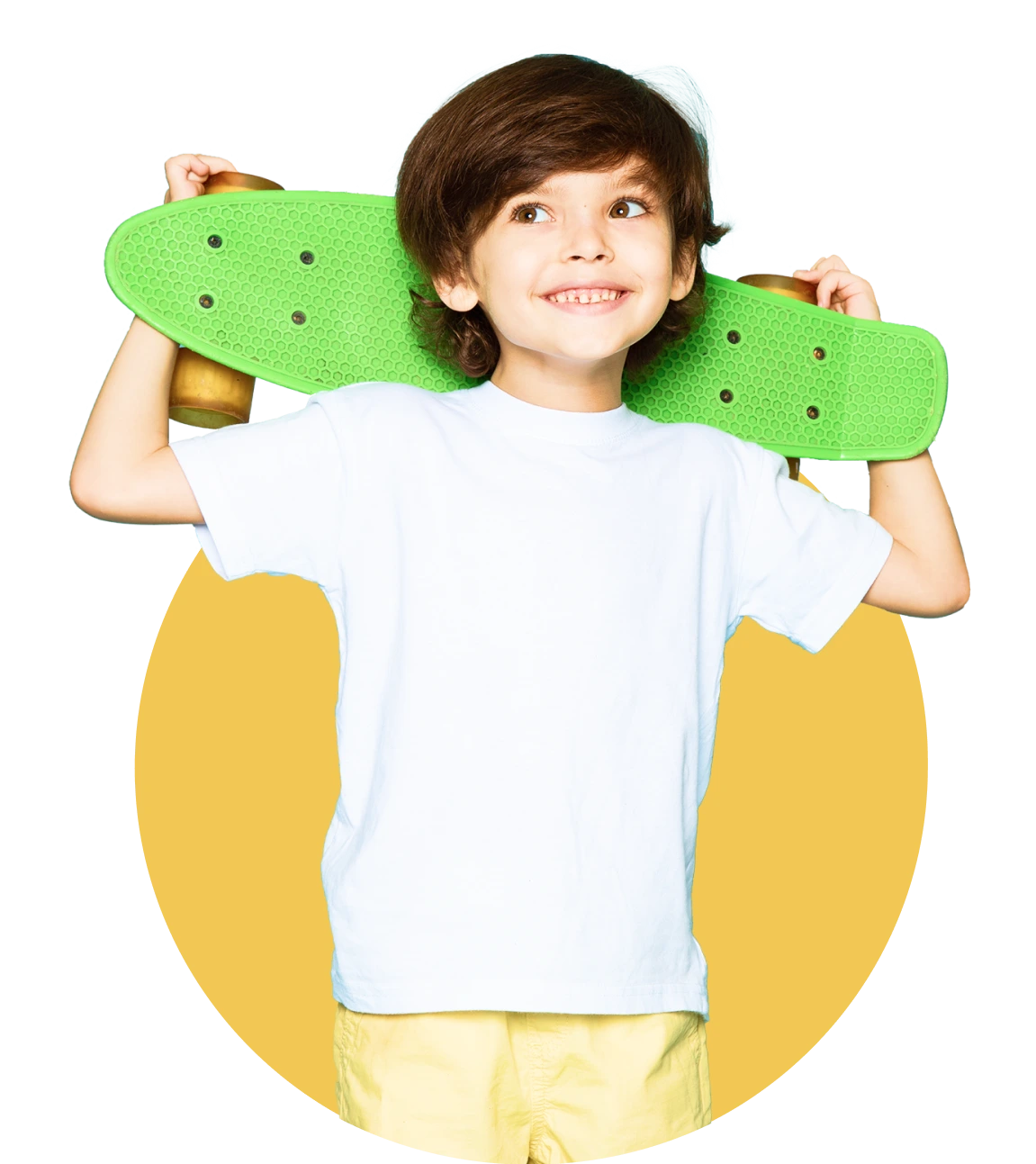 child with scad board